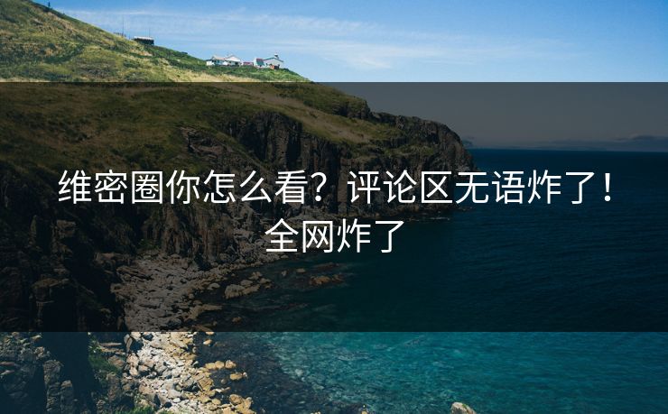 维密圈你怎么看？评论区无语炸了！全网炸了
