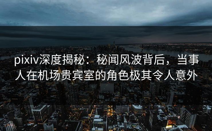 pixiv深度揭秘：秘闻风波背后，当事人在机场贵宾室的角色极其令人意外